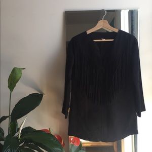 Black suede tunic/dress
